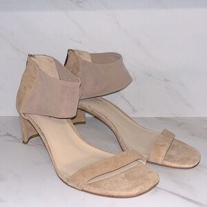 Pelle moda nude ankle strap block heels 10